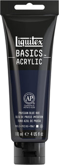 Liquitex BASICS Acrylic Paint, 118ml (4-oz) Tube, Prussian Blue