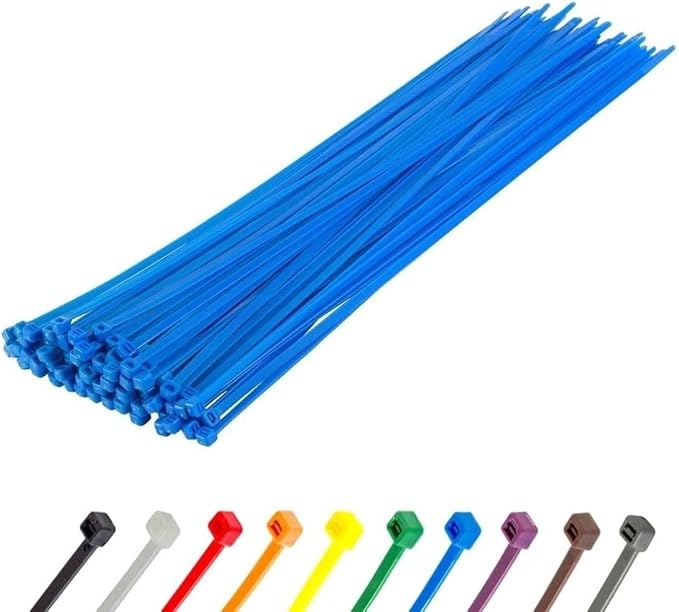 GTSE 14 Inch Blue Zip Ties, 4,000 Bulk Contractors Pack, 120lb Strength, UV Resistant Long Nylon Cable Ties, Self-Locking 14" Tie Wraps, Full Carton