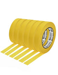 KREFINISH Painters Tape for Cars Vehicles Paint Tape Auto Body Yellow Masking Tape Heat Resistant Automotive Removable No Residue Painting Tape Bulk Set for Paint Booth, 0.7in-60 yards/6rolls