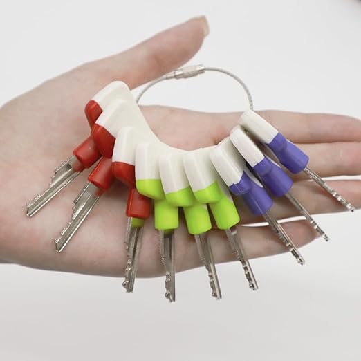 6693241 Ignition Keys, 9 Pack Bobcat D250 Heavy Equipment Key Fits Bobcat Skid Steer Genie JLG Forklift Grove Terex