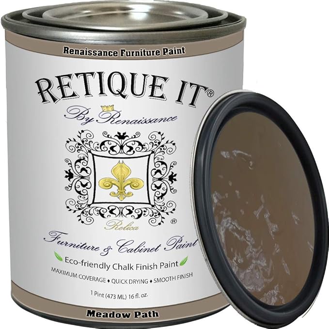 Retique It Chalk Furniture Paint by Renaissance DIY, 16 Fl Oz (Pack of 1), 13 Meadow Path, 16 Ounce