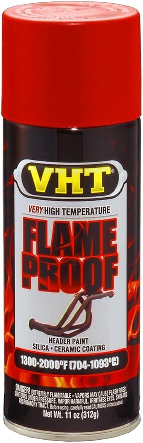 VHT SP109 Flameproof Coating Very High Heat Spray Paint – Red Flat Finish – 11 oz Aerosol Can