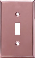 ENERLITES Toggle Light Switch Metal Wall Plate, Stainless Steel Switch Cover, Corrosion Resistant, Mid-Size 1-Gang 4.50" x 2.76", Stainless Steel 201, 7711-PRG, Polished Rose Gold