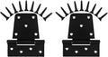Heavy Duty Gate Hinges 3.5 inch 2 Pack Extra Thick Industrial T Hinges Barn Door Hinges Shed Door Hinges for Large Wooden Gates Wood Fence Outdoor - Black Iron Finish (Screws Included)