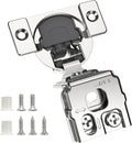 Chibery 8 Pack 1-1/2" Overlay 3D Soft Close Concealed Hinge for Face Frame Door, Satin Nickel, Hidden 105 Open Angle Stainless Steel Hinge for Kitchen Cabinet Door