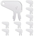 Heavy Ignition Key,10 Pack 8H5306 CAT Disconnect Key Fits Caterpillar, Older Ignitions Battery Disconnect and Komatsu Machines
