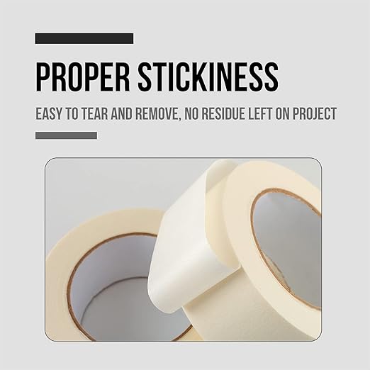 Lichamp Wide Masking Tape 2 inches, 10 Pack General Purpose Masking Tape Bulk Multipack for Basic Use, 1.95 inches x 55 Yards x 10 Rolls (550 Total Yards)