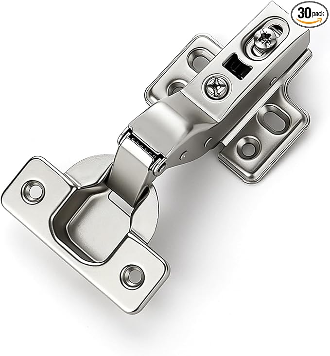 HOME EDIT 15 Pairs 30 Pack European Insert Soft Close Cabinet Hinges Concealed Kitchen Cabinet Hinges Heavy-Duty Frameless Adjustable for Cupboard Hardware