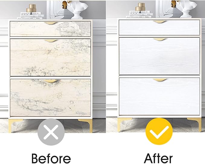 Arthome Peel and Stick Wallpaper - White Wood Contact Paper - White Wallpaper - Self-Adhesive, Removable and Waterproof for Cabinet, Countertop (11"x100")