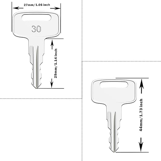 Heavy Equipment Ignition Keys, 10 Pcs 160431 Ignition Keys Fit Wacker Neuson Trench Roller RT56-SC, RT82-SC, RT82-SC2, RTX-SC, RD7H-ES1