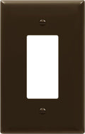 ENERLITES Decorator Light Switch or Receptacle Outlet Wall Plate, Gloss Finish, Over-Size 1-Gang 5.5" x 3.5", Unbreakable Polycarbonate Thermoplastic, UL Listed, 8831O-BR, Brown