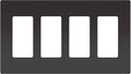 ENERLITES Elite Series Screwless Decorator Wall Plate Child Safe Outlet Cover, Gloss Finish, Size 4-Gang 4.68" H x 8.30" L, Unbreakable Polycarbonate Thermoplastic, SI8834-DB, Dark Bronze