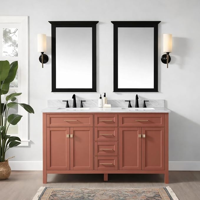 ALL-IN-ONE Paint by Heirloom Traditions, Sedona (Warm Coral), Quart - Durable cabinet and furniture paint. Built in primer and top coat, no sanding needed. Includes our 30 featured color card.