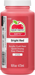 Apple Barrel Acrylic Paint in Assorted Colors (16 Ounce), 21123 Bright Red