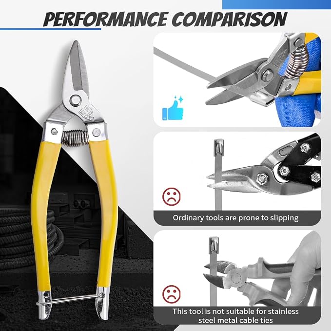 Stainless Steel Cable Tie Gun Kit with 300PCS Metal Zip Ties, (100 Each of 6,8, 11.8 Inch) Heavy Duty Steel Metal Zip Ties Tool Set for Chain Link Fence, Exhaust Pipes, Automotive, Rebar & Fencing