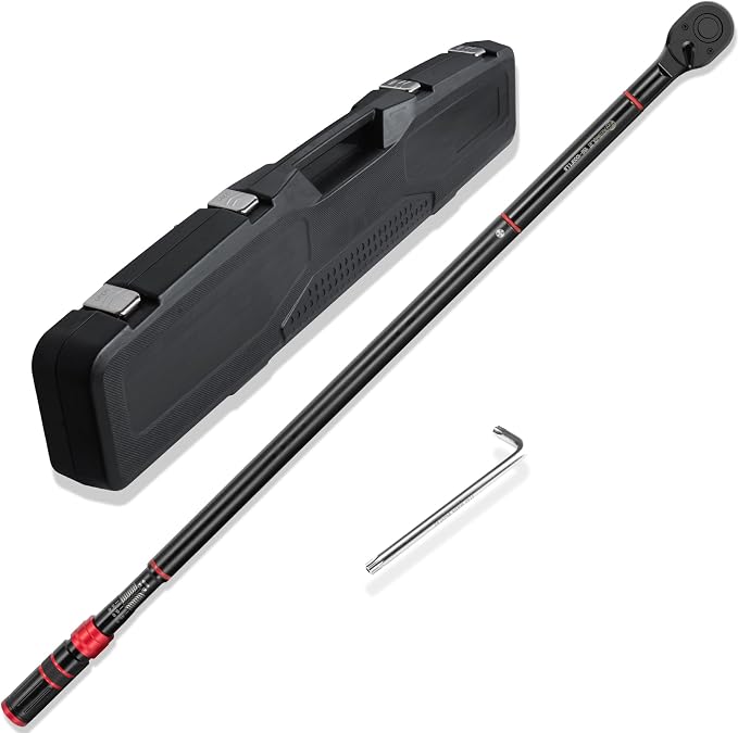 3/4" Drive Click Torque Wrench-150-1000Ft.Lb for Truck,HD Vehicles | Adjustable Inch Pound Torque Wrench(203-1355Nm), 48T Dual-Direction 3% Precision for Tractor Heavy Equipment Farms RV