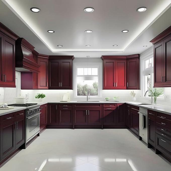 ALL-IN-ONE Paint by Heirloom Traditions, Cordial (Cherry Red), Quart - Durable cabinet and furniture paint. Built in primer and top coat, no sanding needed. Includes our 30 featured color card.