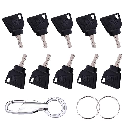 Ignition Keys for JCB Heavy Equipment 10 Packs for JCB Volvo Mini Excavator, Loader - 701, 45501, 14607, 3CX