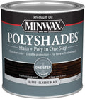 Minwax PolyShades Wood Stain + Polyurethane Finish – ½ Pint, Classic Black, Gloss
