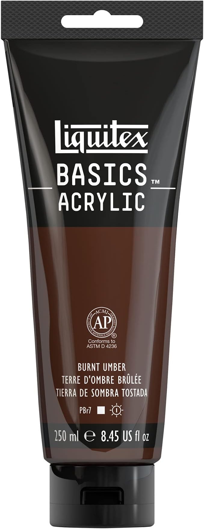 Liquitex BASICS Acrylic Paint, 250ml (8.5-oz) Tube, Burnt Umber