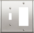 ENERLITES Combination Toggle and Decorator Switch Metal Wall Plate, Stainless Steel 201, Corrosion Resistant, Size 2-Gang 4.50" x 4.57", 771131-PC, Polished Chrome, Silver