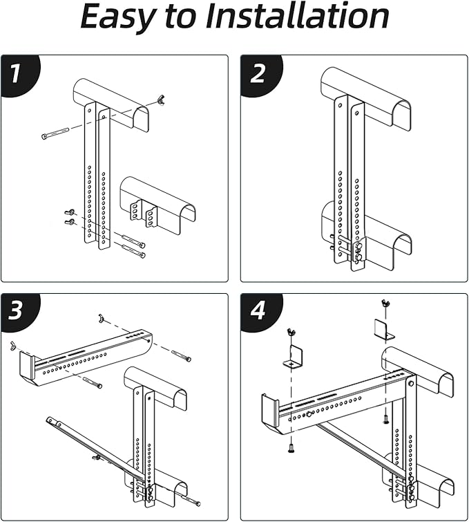 Colinktool Ladder Jacks,Short Body Ladder Jacks-2Pack, Siliver
