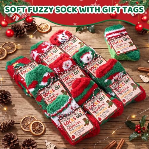 Jeyiour 30 Pairs Fuzzy Socks Bulk Warm Gifts for Adults Employee