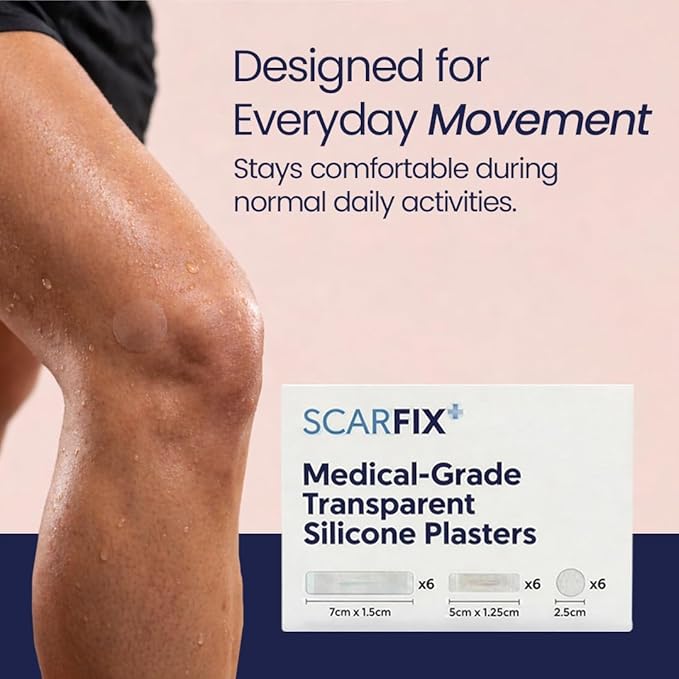 Silicone Scar Patches | Medical-Grade & Hypoallergenic Scar Care for Surgery, C Section Recovery, Keloids, Burns & Stretch Marks | 18 Pre-Cut Flexible Acne Scar Strips