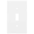 Power Gear Single Wall Plate Cover, 1 Gang, Outlet Covers, Light switch cover, 2.75" x 4.5" , Screws Included, White, 07174