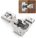Chibery 30 Pack 9/16" Overlay 4D Concealed Hinges for Face Frame Door, Soft Close On/Off Switch, Self Closing, 105° Open Angle Concealed Stainless Steel Hinges for Framed Cabinet, Satin Nickel