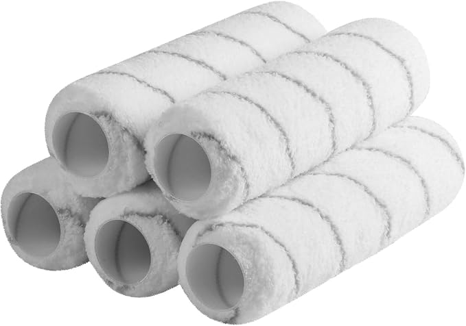 Bates- Paint Roller Covers, 9", Grey Stripes, 5 Pack, Covers for Paint Rollers 9 Inch, 9 Inch Paint Roller Covers, Paint Roller Cover, Paint Roller Covers 9 Inch, Large Paint Roller Covers