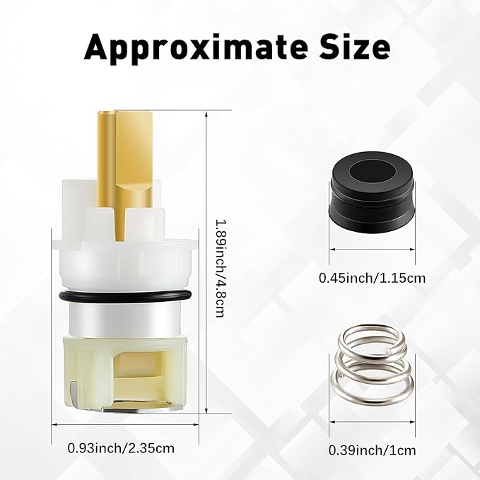 Honoson Rp25513 2 Pcs Faucet Stem Replacement Kit for Two Handle Faucet Repair Kit with Cartridge Rp4993 Seat and Spring for Bathroom Shower Sink Lavatory