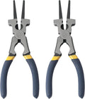 Professional 8" Weliding Pliers, Sharp MIG Pliers for Rust Resistant, Long Nose with Anti-slip Handle - Durable and Effecient (2PCS)