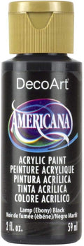 DecoArt Americana Acrylic Paint, 2-Ounce, Lamp Black (DAO67-3)