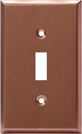 ENERLITES Toggle Light Switch Metal Wall Plate, Stainless Steel Switch Cover, Corrosion Resistant, Mid-Size 1-Gang 4.50" x 2.76", Stainless Steel 201, 7711-BRG, Brushed Rose Gold