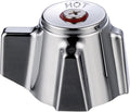 Metal Hand Wash Sink Faucet Faucet Handle, Commercial Faucets Parts Replacement Knob Handle, Red for Hot Side