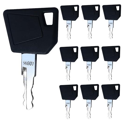 Ignition Keys 14607 701 45501 for JCB 3CX Bomag Dynapac Terex Vibromax NH Ford Moxy Wacker Neuson Hamm Mini Excavator Bomag Cat New Holland 701 45501 (14607)