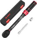 VANPO Torque Wrench 1/4-Inch Drive for Bike, 20-240 in.lb | Click Type, 2.3-27.1 Nm, Inch Pound Torque Wrench Set with 1/4" to 3/8" Adapter, 10cm Extension Bar for MTB, Bicycle Repair
