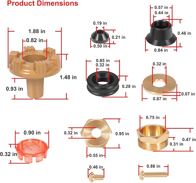 RK-22MH Repair Kit Metal Handle,Outside Faucet,Compatible with Woodford Model 22, Model V22