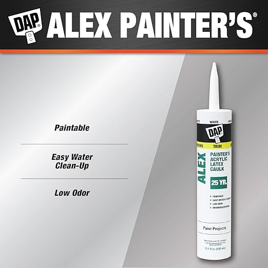 DAP Alex Painter's Acrylic Latex Caulk, White, 10.1 Oz, 30 Pack (7079818609)