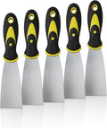 5 PCS Putty Knife, 2 Inch Spackle Knives, Stainless Steel Paint Scraper for Repairing Drywall, Removing Wallpaper, Mud, Plaster Scraping, Applying Putty