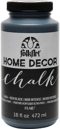 FolkArt Home Decor Chalk Furniture & Acrylic Craft Paint in Assorted Colors, 16 ounce, Rich Black