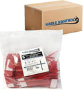 Kable Kontrol Write-On Flag Identification Zip Ties 6 Inch 5000 Pcs – Red | Cable Markers 1‑7/8" x 1‑1/8" Writable Wide Flag Self‑Locking Nylon Marker Cable Ties for Cable Labeling
