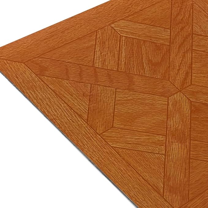 Tivoli Self Adhesive Vinyl Floor Tiles, 45 Tiles - 12" x 12", Classic Paquet Oak - Peel & Stick, DIY Flooring for Kitchen, Dining Room, Bedrooms, Basements & Bathrooms by Achim Home Decor