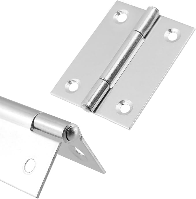 MY MIRONEY 20PCS Stainless Steel Folding Hinges 2 Inch Cabinet Door Hinge Home Furniture Hardware Butt Hinge for Wooden Box, Door and Window, DIY Projects