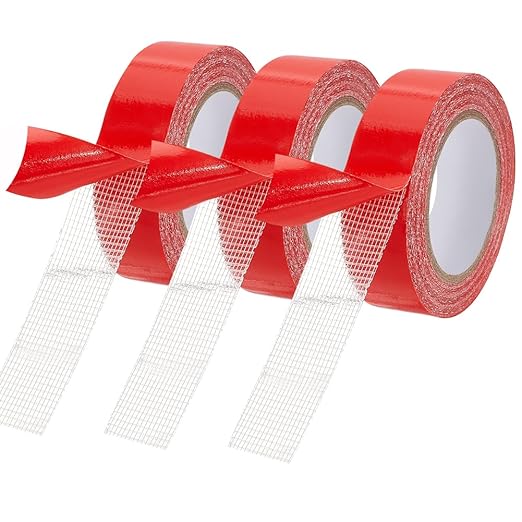 OLYCRAFT 3 Rolls 15m/16.4 Yards Red Bookbinding Tape 0.7 Inch Wide Double Sided Adhesive Book Repair Tape Book Hinging Repair Tape for Repairing Binding of Old Books Bookbinding Supplies