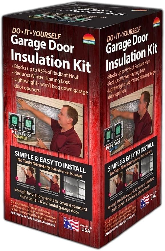 Garage Door Insulation Kit, Reflective, 8x8 Single Door
