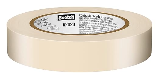 Scotch Contractor Grade Masking Tape, 0.94 inches by 60.1 Yards (540 Yards Total), 2020, 9 Rolls (Pack of 4)