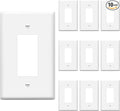 ENERLITES Decorator Light Switch or Receptacle Outlet Wall Plate, Over-Size 1-Gang 5.5" x 3.5", Unbreakable Polycarbonate Thermoplastic, UL Listed, 8831O-W-10PCS, White (10 Pack)