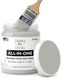 Chalky Chicks All-in-One Chalk Paint for Furniture or Cabinet - 8 Fl Oz - Matte Finish Normandy (Light Gray) for Metal, Wood Furniture Paint - No Sanding All-in-One for Home Decor & Crafts, USA Made